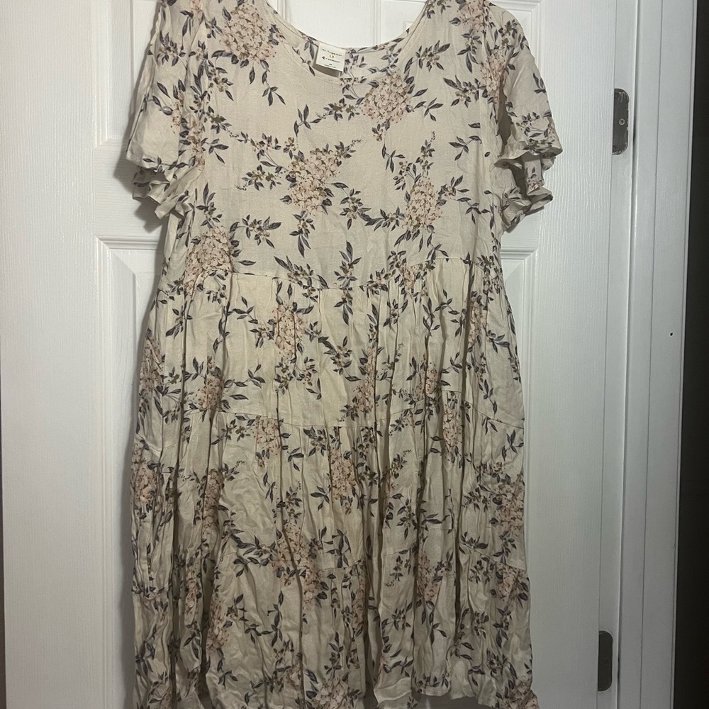 By Together Cream Floral Dress